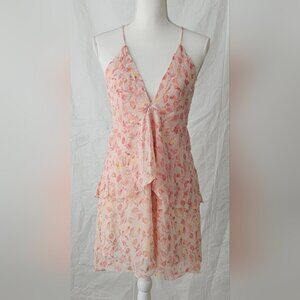 ZARA Floral Ruffle Dress Top